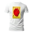 thumbnail image 3 of Playera Con Estampado De El Corazon De La Loteria Mexicana Tradicion Mexicana Color Blanco Talla Grande Marca Emil SaEs, 3 of 4