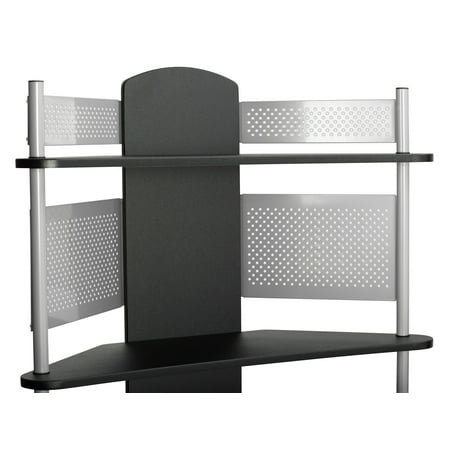 Calico Designs - Arch Tower Computer Desk - Black/Silver