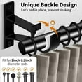 thumbnail image 5 of Curtain Rod Bracket Curtain Rod Holders Brackets Black Heavy Duty Curtain Rod Hooks For Drapes Decorative Rod Brackets Hanger Fit Black, 5 of 6