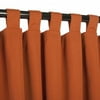 Sunbrella Canvas Rust Outdoor Curtain with Tabs 50 in. x 84 in.