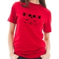 thumbnail image 3 of Plus Size Skull and Dead Roses Graphic Design Short Sleeve Cotton Jersey T-Shirt - Red XL, 3 of 4