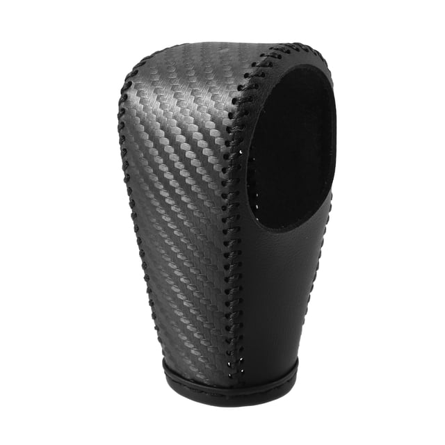 Cubierta de perilla de cambio de marchas automática para Honda HR-V 2016 2017 2018 cuero PU patrón de fibra de carbono negro