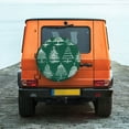 thumbnail image 2 of Fotbe Christmas Trees Spare Tire Cover Thickening Universal Fit for Jeep, Trailer, RV, SUV, Truck, Tough Tire Wheel Soft Cover-17 inch, 2 of 9