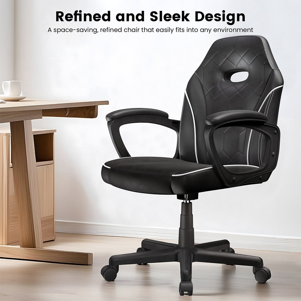 Small Version Gaming Office Chair with Ergonomic Foam Backrest, 360° Swivel & Adjustable Height-ACGAM CG-4746