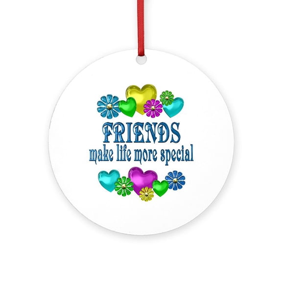 CafePress - Friends More Special - Round Wood Ornament 4"