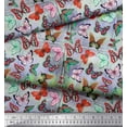 thumbnail image 2 of Soimoi Cotton Poplin Fabric Colorful Butterfly Print Fabric by Yard 42 Inch Wide, 2 of 3