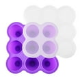 thumbnail image 1 of Moldes de silicona para alimentos Ticfox 9 orificios con tapa color brillante, 1 of 5