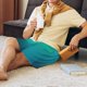 thumbnail image 5 of Fotbe Green Turquoise Teal Pantalones Cortos de Pijama para Hombre, Ropa de Dormir, Pantalones de Pijama Cortos para Hombre-Medium, 5 of 6