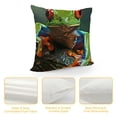 thumbnail image 4 of YINGXI  Throw Pillow Cover Cute Tree Frog Green Wild Animal Home Decor Pillowcase Cushion Cover 18x18in, 4 of 5