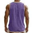 thumbnail image 6 of Utoimkio Cotton Linen Workout Tank Tops for Men Oversized Henley Crewneck Sleeveless T Shirts Solid Button Gym Muscle Tanks Size S-3XL, 6 of 8