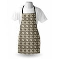 thumbnail image 4 of Retro Apron, Abstract Geometric Shapes as Repeating Pinwheel Inspired Pattern Illustration, Unisex Kitchen Bib with Adjustable Neck for Cooking Gardening, Adult Size, Taupe and Cream, by Ambesonne, 4 of 4