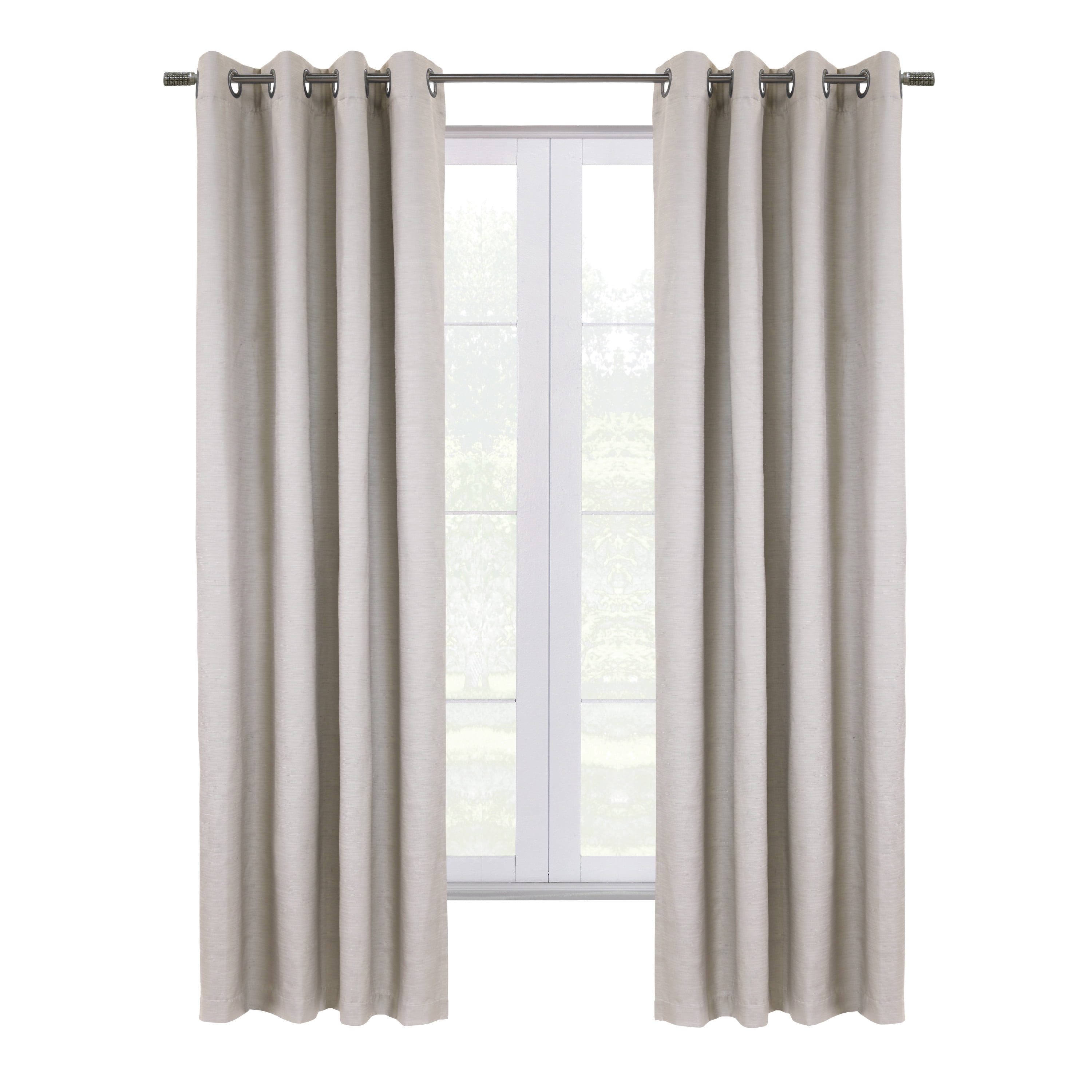 Spirit Total Blackout Textured Curtain Panel 52" x 95" in Off-white