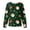 Dark Green&25#0806v, variant on Garbnen S-5XL Christmas Nurse Jackets for Women Scrub Santa Claus Print Nursing Uniforms for Women Scrubs Warm Up Snap Front Funny Merry and Bright Xmas Women's Work Shirts with Pockets