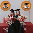 thumbnail image 3 of PMU Graduation Cap 18in Mylar Balloon Orange Pkg/25, 3 of 4