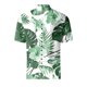 thumbnail image 2 of Camisas s Para Hombre Manga Corta Camisa de vacaciones en la playa Camisa de cuello con botones en los puños para hombre (Green, M), 2 of 4