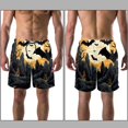 thumbnail image 3 of luoweisi Men's Beach Shorts Quick Dry Swim Trunks with Mesh Lining Halloween Bat 2XL, 3 of 5