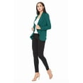 thumbnail image 5 of Women's Elegant Solid Stretch Open Front Long Sleeve Blazer Jacket, 5 of 5