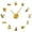 Gold, variant on Dental Doctor Dentist Frameless Wall Clock Stickers, DIY Modern Decorative Clocks for Living Room, Bedroom, Office - Easy to Install, Large 3D Clock Design (Gold,37in)