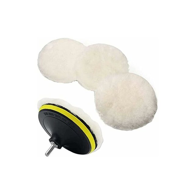pcs 6 inch Wool Polishing Pad Polishing Wheel for bit Buffer Accessories with M14 bit Adapter