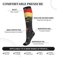 thumbnail image 3 of Lsque Hawaiian Style Bald Eagle Pattern Sport Compression Socks for Men & Women 15-20 mmHg Knee High Nurse Pregnant Running Medical and Travel Athletic, 3 of 6