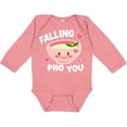 thumbnail image 3 of Inktastic Falling Pho You with Cute Pho Bowl Boys or Girls Long Sleeve Baby Bodysuit, 3 of 5