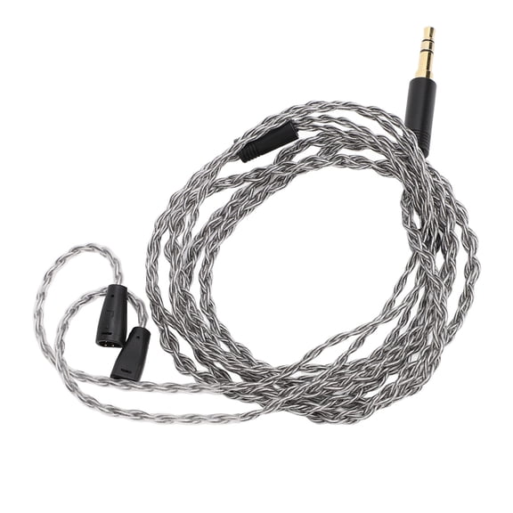 Silver Plated Copper 3.5mm Stereo Replacement Earphone Cable 3.94ft / 1.2m Headphone Cord compatible with IE80 IE8i IE80i IE8 IE80S