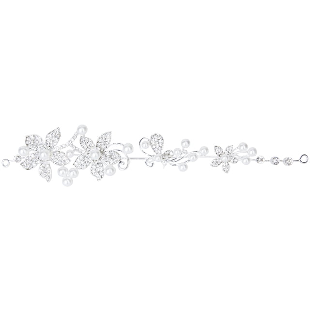 Diadema Tiara Perla Diamante Mariposa Flor Para Nupcial Boda Novia Honor perfecl Headband Tiara