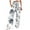 Multicolor, variant on Women's Palazzo Pants Floral Printed Straight Wide Leg Slacks Elastic Waist Dressy Casual Pants with Pockets (M, Multicolor 4)