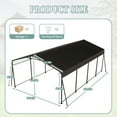 thumbnail image 5 of 12x20 FT Heavy Duty Metal Carport with Galvanized Steel Roof，Windproof and Waterproof Car Shelter for Cars,Trucks,Boats, RVs,Sturdy Outdoor Garage Canopy with Reinforced Frame and Easy Assembly, 5 of 5