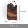thumbnail image 2 of Sikiie Lunar Mountains Golden Rivers Square Laundry Bag Large Collapsible Dirty Clothes Bags With Handles Waterproof Essentials Storage For College Dorm, Family, 2 of 5