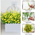 thumbnail image 2 of Sinhoon 8 Bundles Outdoor Artificial Flowers UV Resistant Boxwood Greenery for Indoor Outside Garden Home Decor, Yellow, 2 of 7