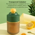 thumbnail image 2 of Plastic Fruit Juicer Portable Colorful Splashproof Lemon Kitchen Accessories Manual Squeezer Kitchen Bar Drinks Shop Wine Club Blender Tools White, 2 of 8