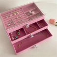 thumbnail image 4 of three drawer desktop jewelry storage box, 4 of 5