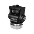 thumbnail image 1 of Andoer 180° Rotary Mini Ball Head Ballhead Hot Flash Shoe Mount Adapter 1/4 Inch Screw with Wrench for DSLR Camera Microphone LED Video Light Monitor Tripod Monopod, 1 of 7