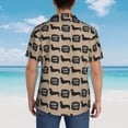 thumbnail image 6 of Balery Dachshund Dog Woof Print Men's Hawaiian Shirts Short Sleeve Beach Shirt Relaxed Fit Vacation Button Down Shirts-XX-Large, 6 of 9