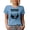 Baby Blue, variant on Sunshine on My Mind with Mountains, Lake, Pine Trees & Sun, White T-Shirt, XL