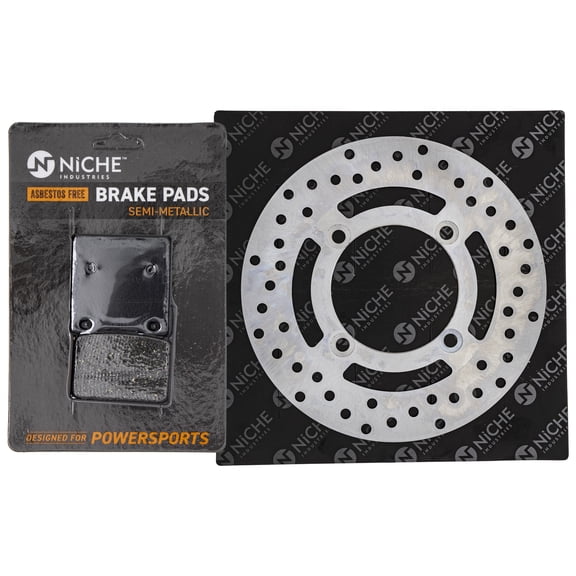 Niche Rear Right Brake Rotor Pad Kit for Kawasaki ZXR400R 43082-1257 Motorcycle MK1006787