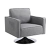 Kadyn Swivel Accent Barrel Chair, Linen Armchair with 360 Degree Swiveling and Side Pocket for Living Room, Light Grey Kadyn Swivel Accent Barrel Chair, Linen Armchair with 360 Degree Swiveling and Side Pocket for Living Room, Light Grey