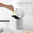 thumbnail image 6 of Mini Trash Can with Lid,Small Can,Desk Can,Countertop Garbage Cans,Tiny Waste Basket,White,Free 3 roll Bags, 6 of 9