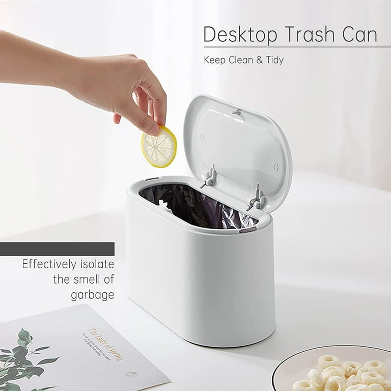 Mini Trash Can with Lid Small Can Desk Can Countertop Garbage Cans