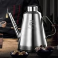 thumbnail image 3 of CSCHome Oil Jug Kitchen Anti-Leakage Oil Jug Stainless Steel Silver Long Spout Jug Dustproof Kitchen Ware 24oz, 3 of 5