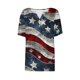 thumbnail image 5 of Fiudx Liquidación de Ofertas Flash Blusa de Manga Corta Estampada a La Moda para Mujer, Blusas Informales con Cuello En V, 5 of 5