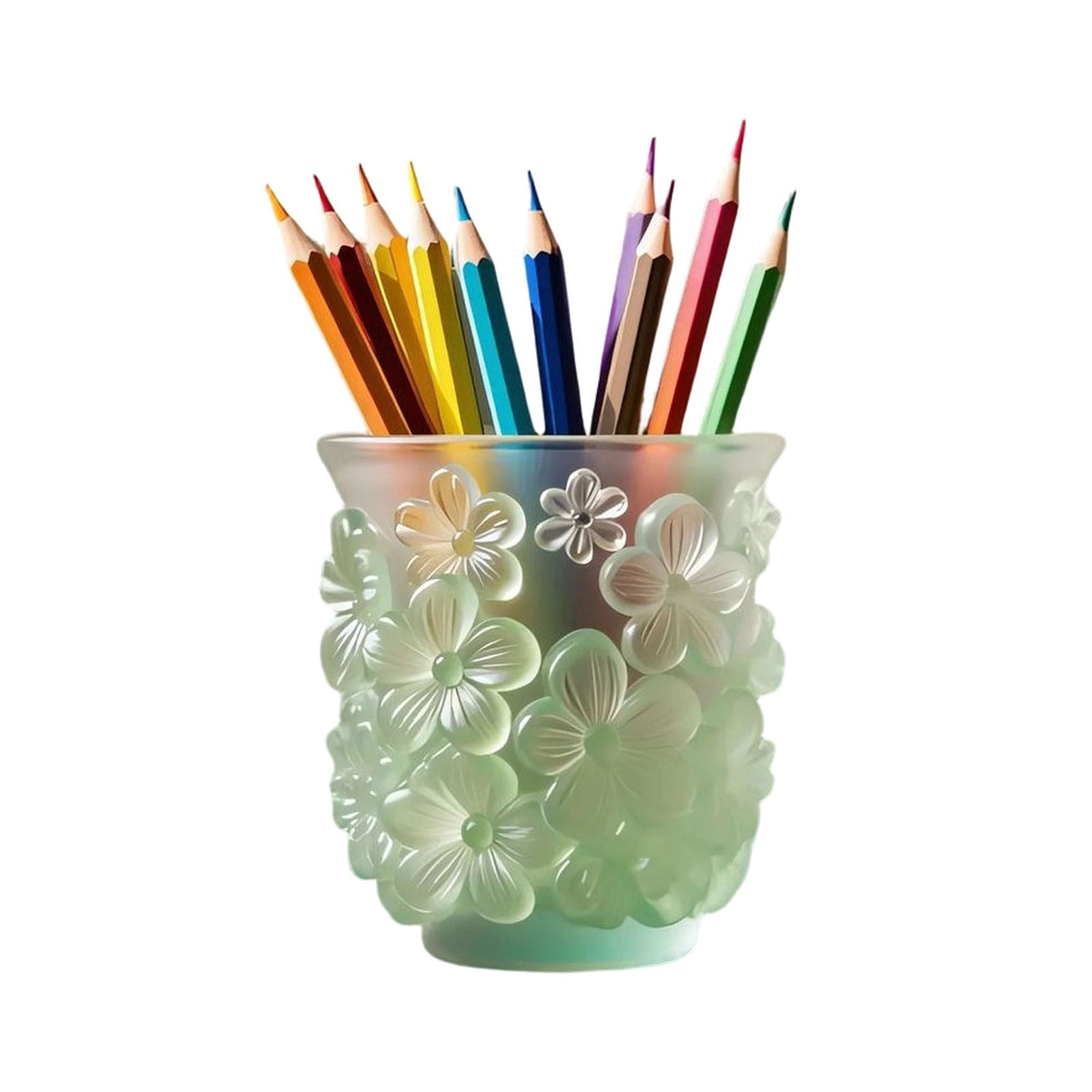 3D Flower Planter Mold Resin Jar Container Mold For DIY Candle Holder Makeup Brush Holder Use