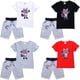 thumbnail image 1 of Camiseta de manga corta para niños, conjunto de pantalones cortos de algodón, informal, dibujos animados, ropa bonita, regalos de cumpleaños, juego Indigo Park, Verano, 1 of 4