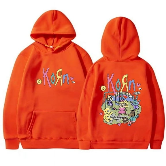 Novelty Personalized Print KORN Cartoon Figure Unisex Pullovers Autumn Winter Clothing Men's Female Sportswear Casual Fashion Hoodies Top