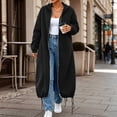 thumbnail image 4 of Kelon Women's Longline Zip Up Hoodie Sweatshirts, Oversized Fleece Cardigan Jacket, Casual Drawstring Hem Coat Tops, Comfy Soft Warm Outfits for Fall Winter, Daily, Travel & Lounge, XL, 4 of 8