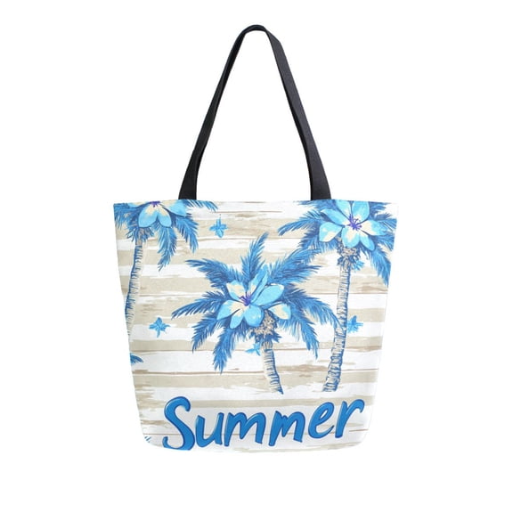 DIXRUYEE Tote Bag Women Weekender Travel Bag Shoulder Handbag Blue Island Escape Printed