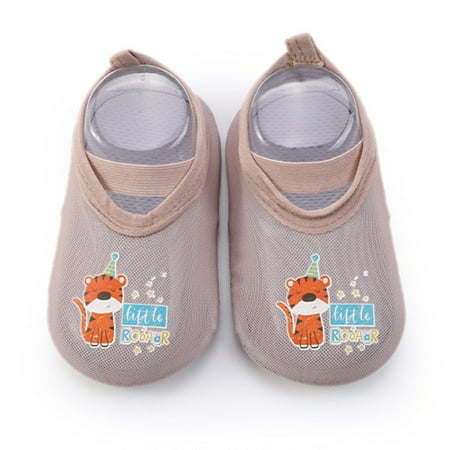 

LYCAQL Baby Shoes Toddler Shoes Cartoon Soft Soled Non Slip Socks Baby Floor Shoes Socks Spring and Baby Shoes 3-6 Months Girls (Khaki 3.5-4 Years)