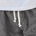 thumbnail image 5 of JULMCOMO Cotton Linen Shorts for Men Drawstring Knee Length Elastic Waist Casual Loose Fit Lounge Daily Summer Shorts with Pockets Gray M, 5 of 9