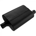 thumbnail image 1 of Flowmaster Exhaust Muffler 942042 40 Series Delta Flow; Single 2 Inch Center Inlet; Single 2 Inch Offset Outlet; 13 Inch Body/19 Inch Overall Length, 1 of 4